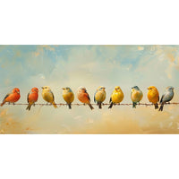 Thumbnail for oiseaux sur un fil peinture