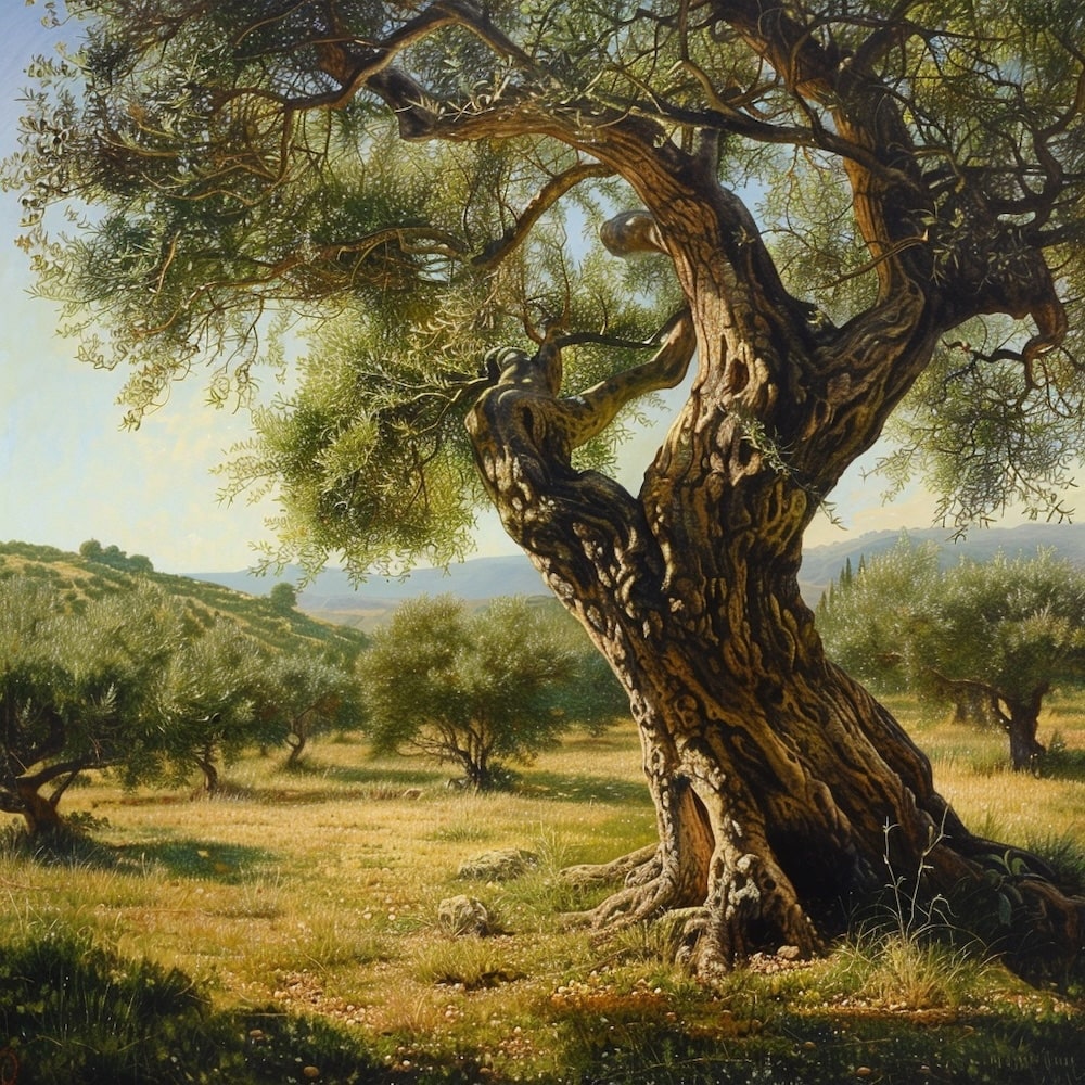 olivier arbre peinture