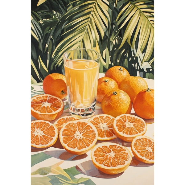 Peinture Orange, art mural décoration nature