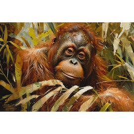 Peinture Orang-Outan, art mural décoration nature