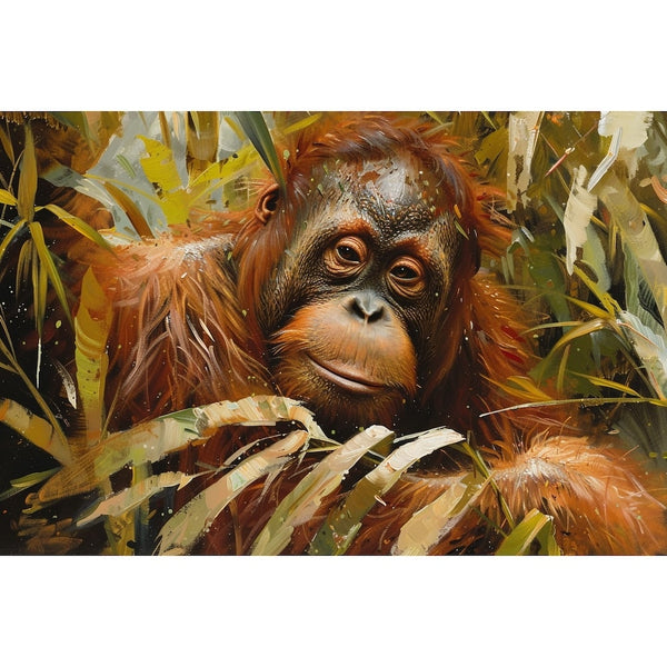 Peinture Orang-Outan, art mural décoration nature