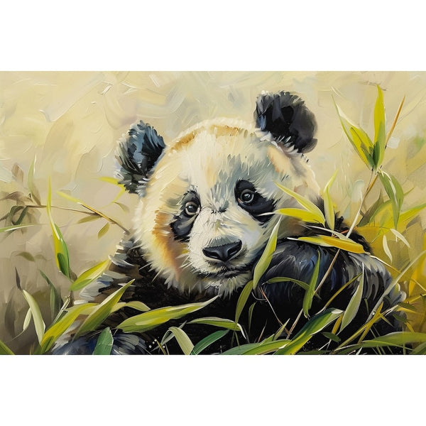 Peinture Panda, art mural décoration nature