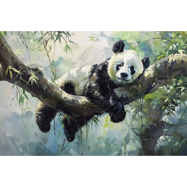 Peinture Panda Acrylique, art mural décoration nature