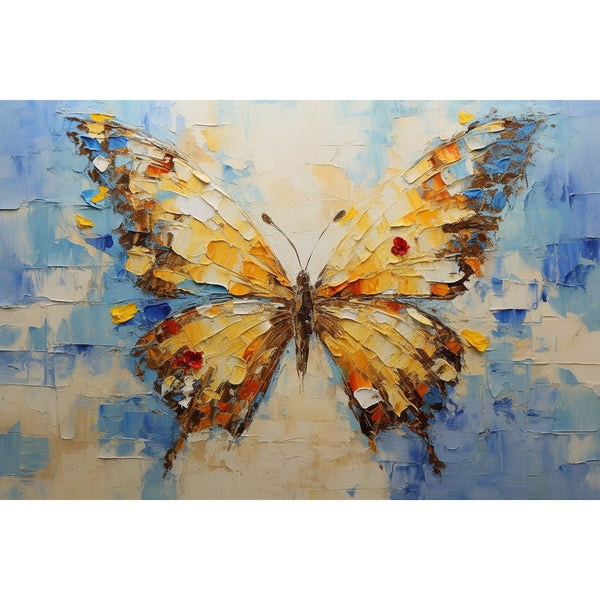 Peinture Papillon Abstrait, art mural décoration nature