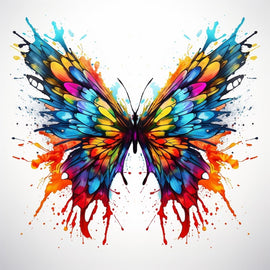 Peinture Abstraite Papillon, art mural décoration nature