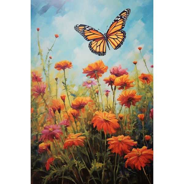 Peinture Papillon, art mural décoration nature