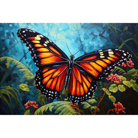 Tableau Peinture Acrylique Papillon, art mural décoration nature