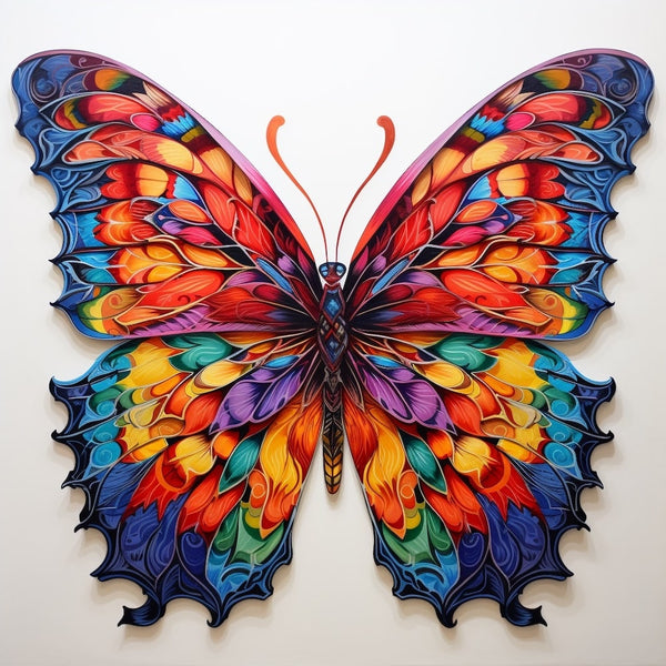 Peinture Papillon Symétrie, art mural décoration nature
