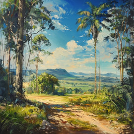 Peinture Paysage Australie, art mural décoration nature