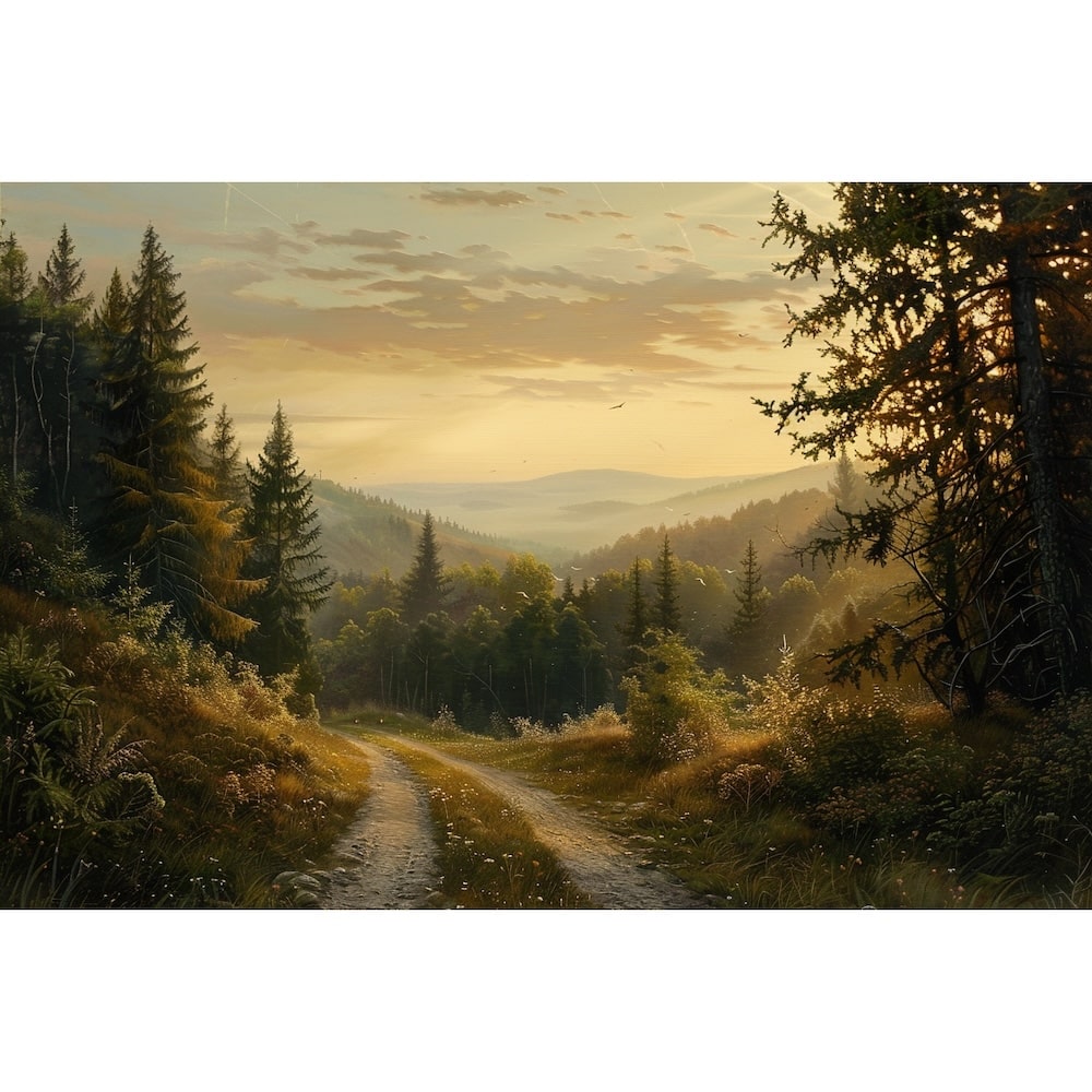 Peinture Paysage Belge, art mural décoration nature