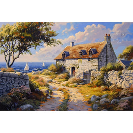 Peinture Paysage Breton, art mural décoration nature