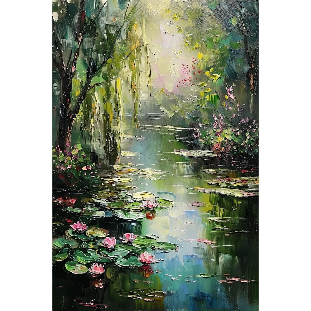 Peinture Paysage Bucolique, art mural décoration nature