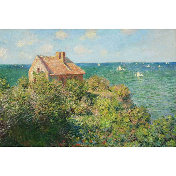 Tableau Paysage Maison en Bord de Mer, art mural décoration nature