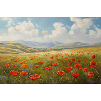 Thumbnail for paysage coquelicots peinture