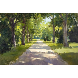 Peinture à l'Huile Paysage d'Été, Allée d'Arbres, art mural décoration nature