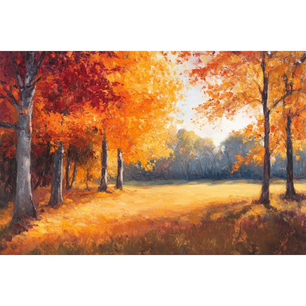 Peinture Acrylique Paysage d'Automne, art mural décoration nature