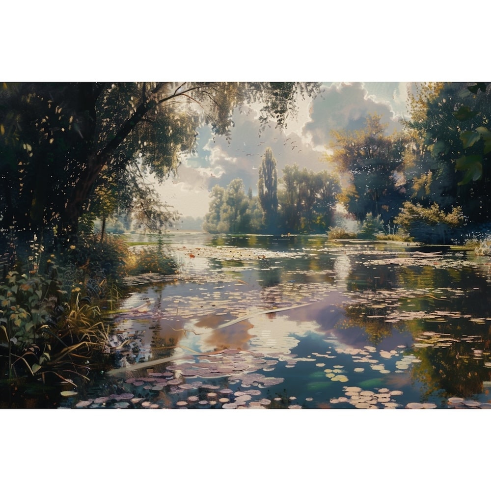 Peinture Paysage de Loire, art mural décoration nature