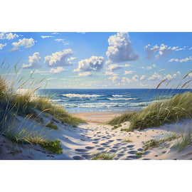 Peinture Dunes et Chemin vers la Mer, art mural décoration nature