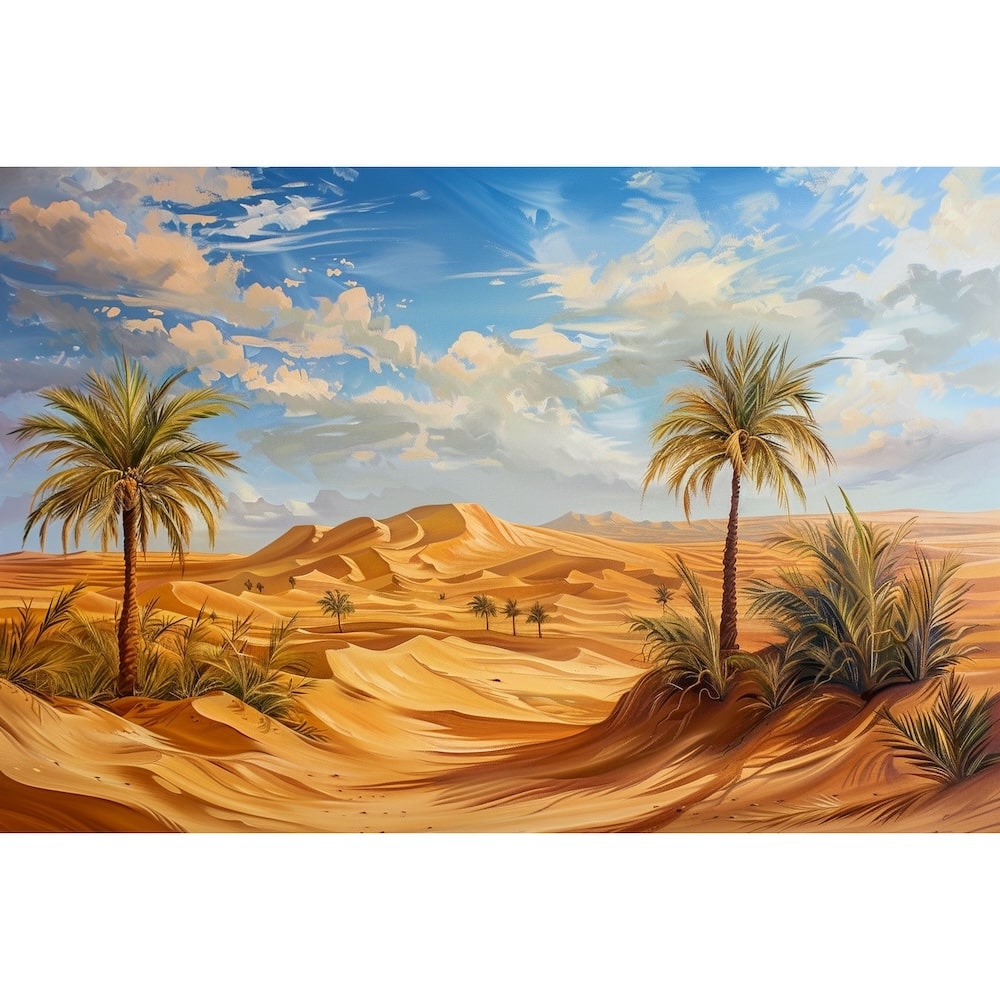 Peinture Paysage Désert, art mural décoration nature