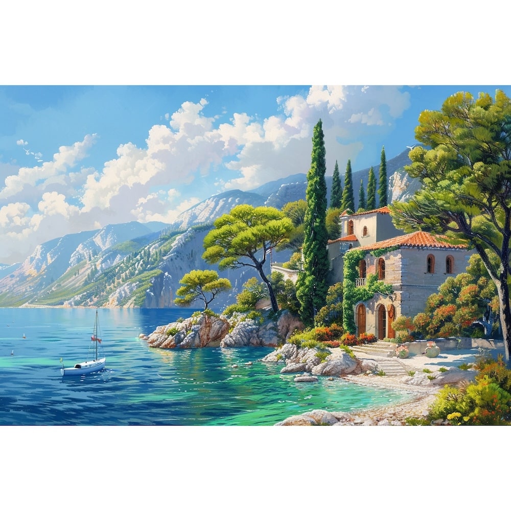 paysage d été peinture à l'huile