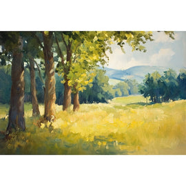 Peinture Fin de l'Été, art mural décoration nature
