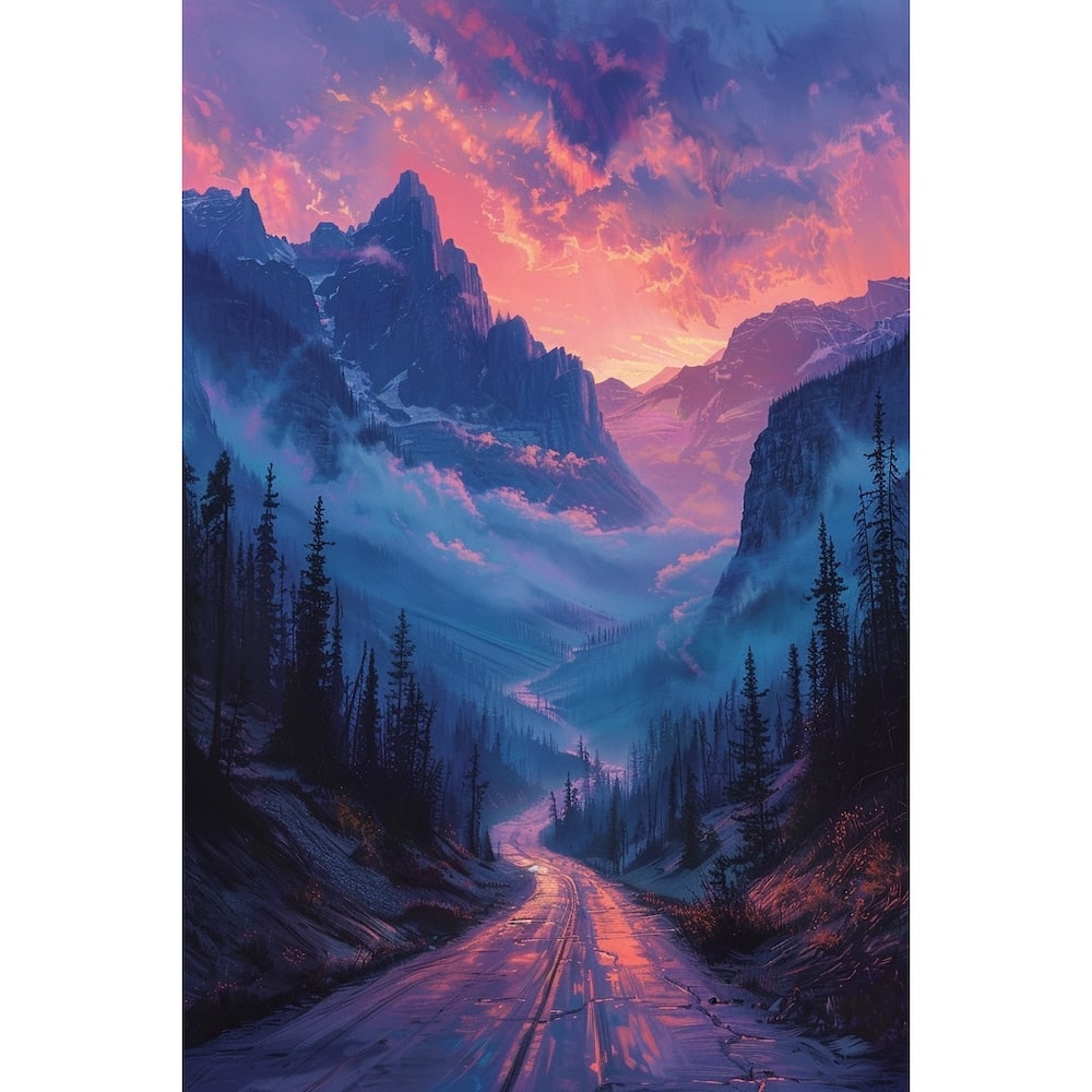 Peinture Paysage Fantastique, art mural décoration nature
