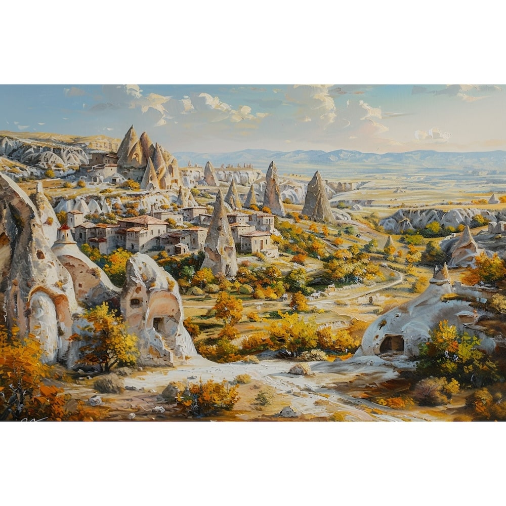 Peinture Paysage Imaginaire, art mural décoration nature