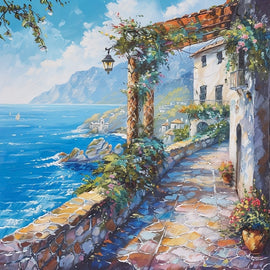 Peinture Acrylique Paysage Mer, art mural décoration nature