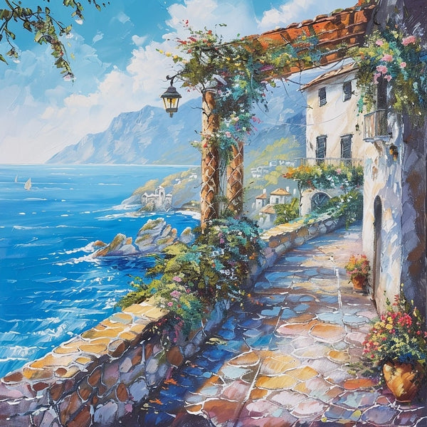 Peinture Acrylique Paysage Mer, art mural décoration nature