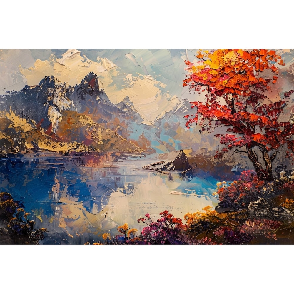 Peinture Paysage Moderne, art mural décoration nature