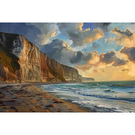 Peinture Paysage Normand, art mural décoration nature