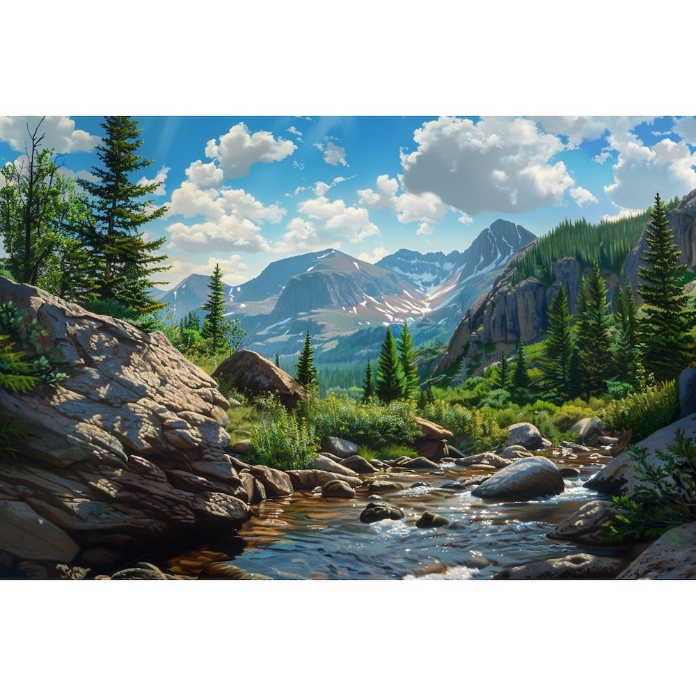Peinture Paysage Amérique, art mural décoration nature