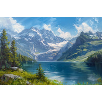 Thumbnail for paysage peinture montagne