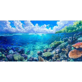 Peinture sur Toile Paysage Marin, art mural décoration nature