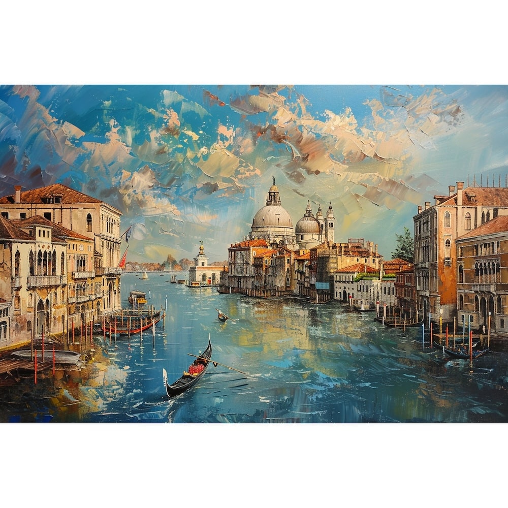 Peinture Paysage Venise, art mural décoration nature