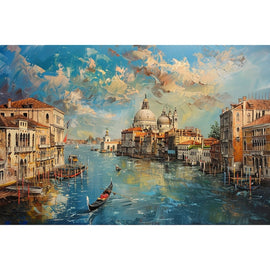 Peinture Paysage Venise, art mural décoration nature