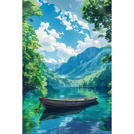Peinture Paysage Zen, art mural décoration nature