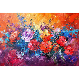 Peinture de Fleurs Abstraites, art mural décoration nature