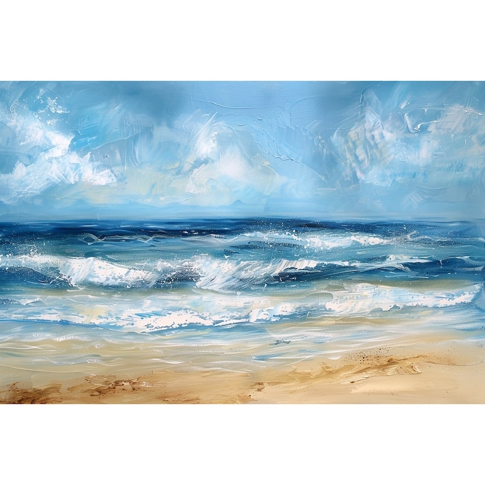 peinture abstraite plage
