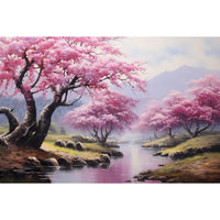 Thumbnail for peinture acrylique fleurs cerisiers