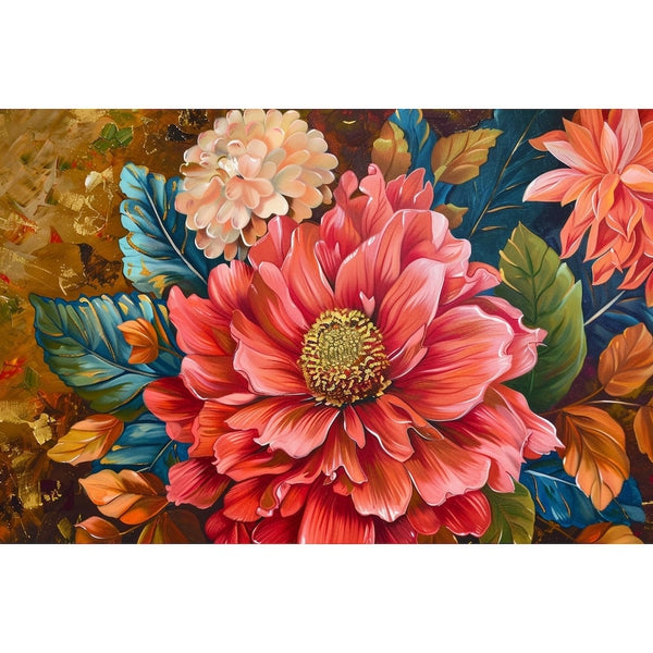 peinture acrylique moderne fleurs