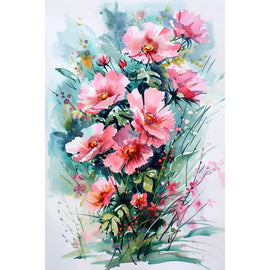 peinture bouquet fleurs moderne