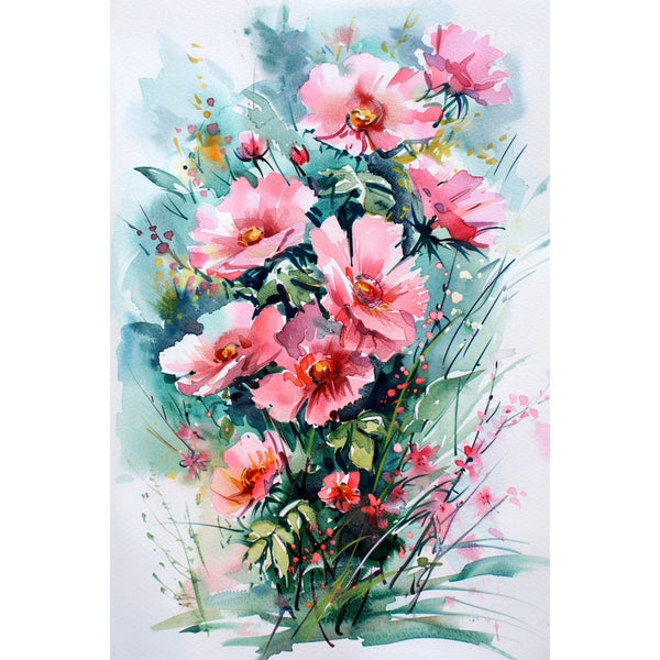 peinture bouquet fleurs moderne
