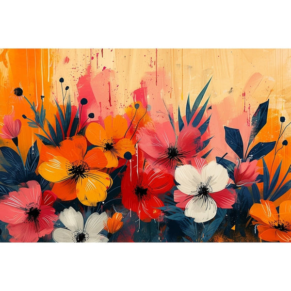 peinture contemporaine fleurs
