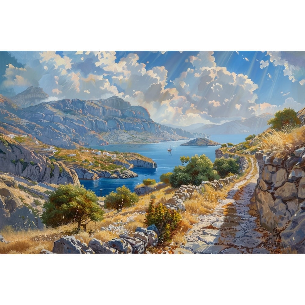 Peinture Paysage Crête, art mural décoration nature
