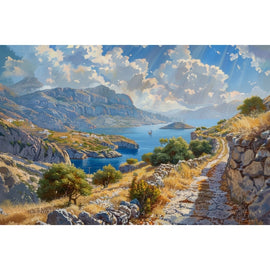Peinture Paysage Crête, art mural décoration nature