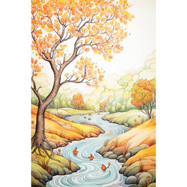 Peinture Automne Maternelle, art mural décoration nature
