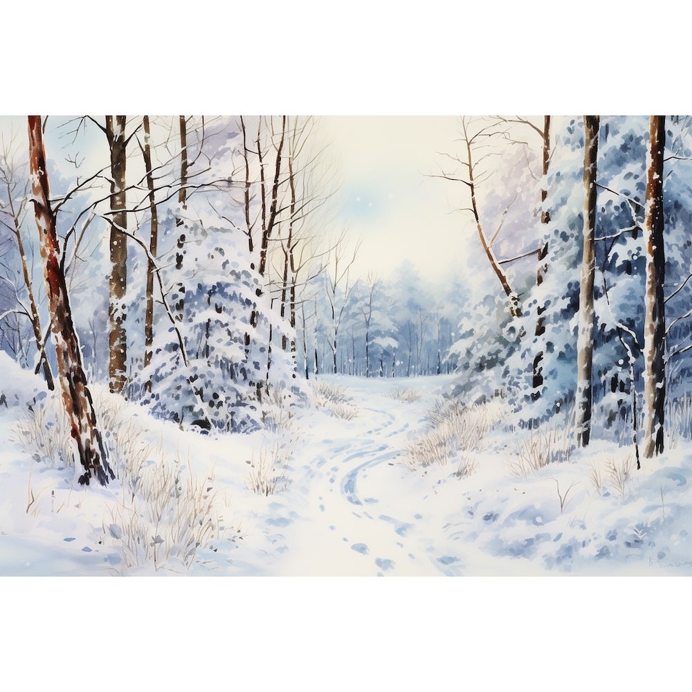 peinture d hiver sous la neige