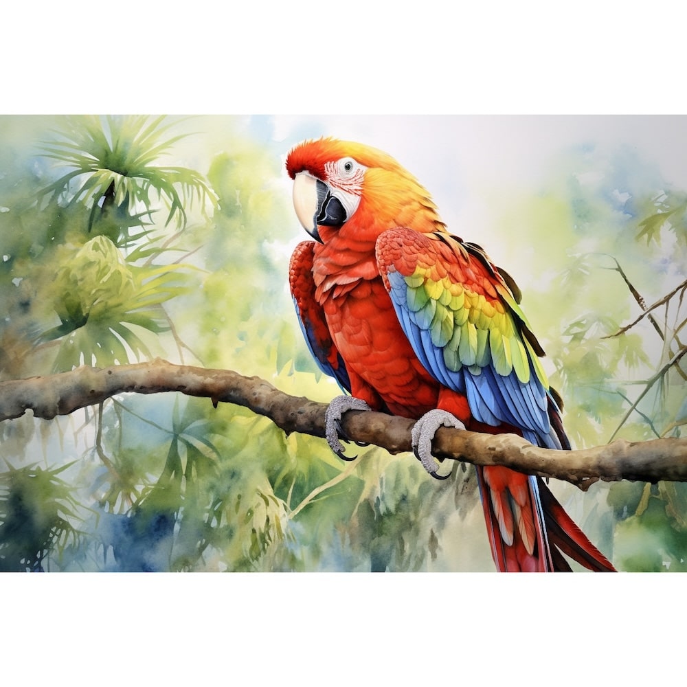 peinture d un perroquet