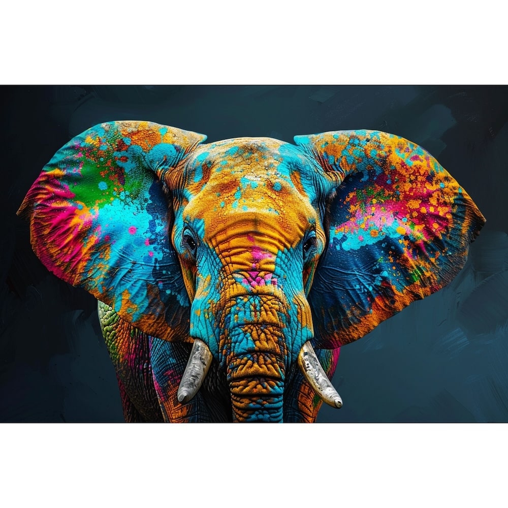 peinture elephant colore